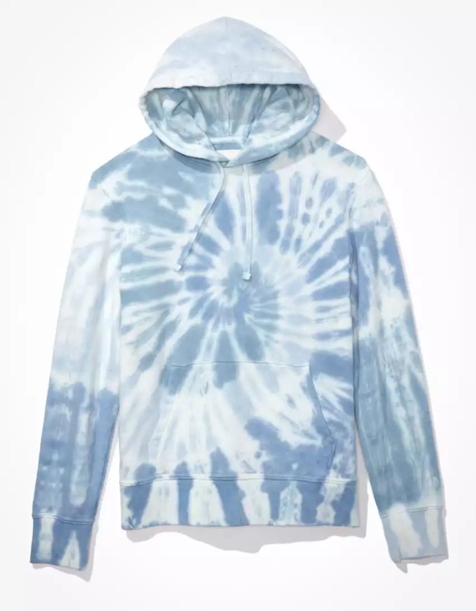 Sweat à Capuche American Eagle AE Bonfire Fleece Tie-Dye Multicolore Homme | ZAU-37308631